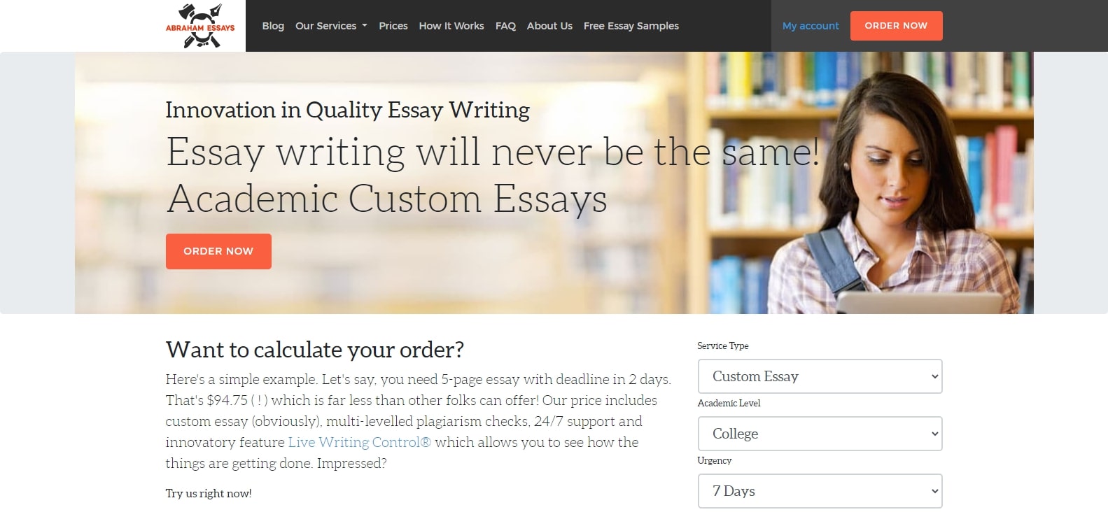 abrahamessays.com Review 2026 - Rated 1/5 SCAM UK writing service